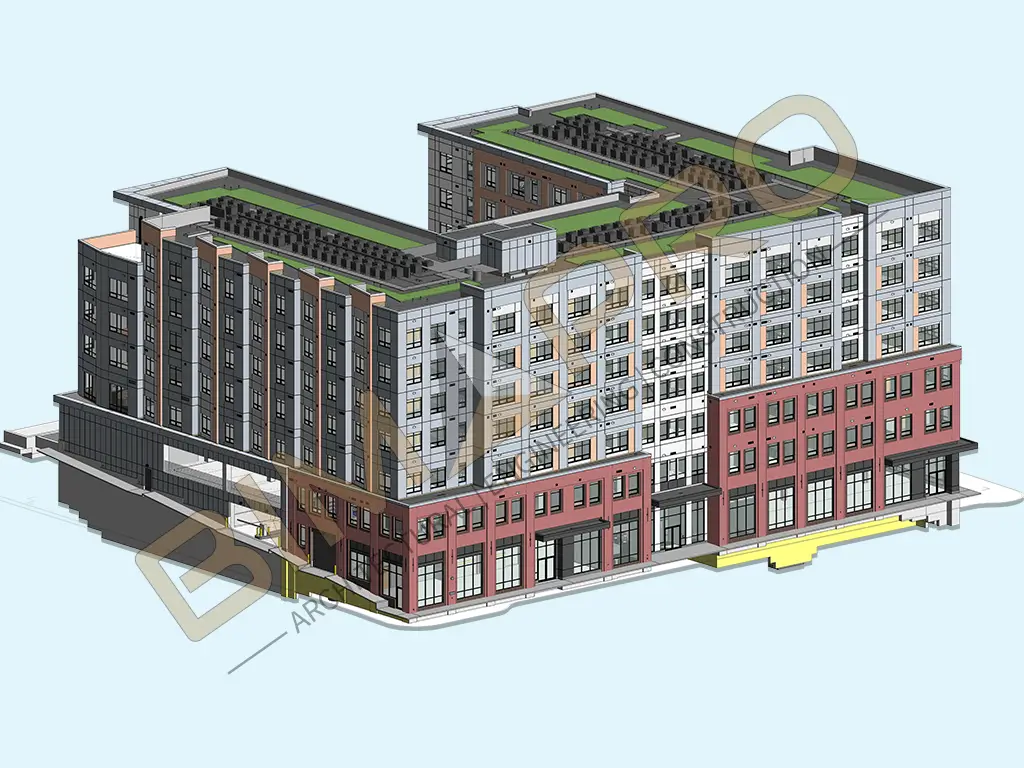 Architectural Modeling Services for multi-family residential project in Austin, Texas- USA