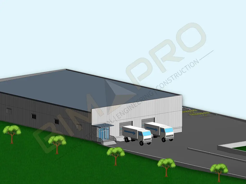 Architectural modeling services in Houston, Texas based warehouse project - BIMPRO LLC