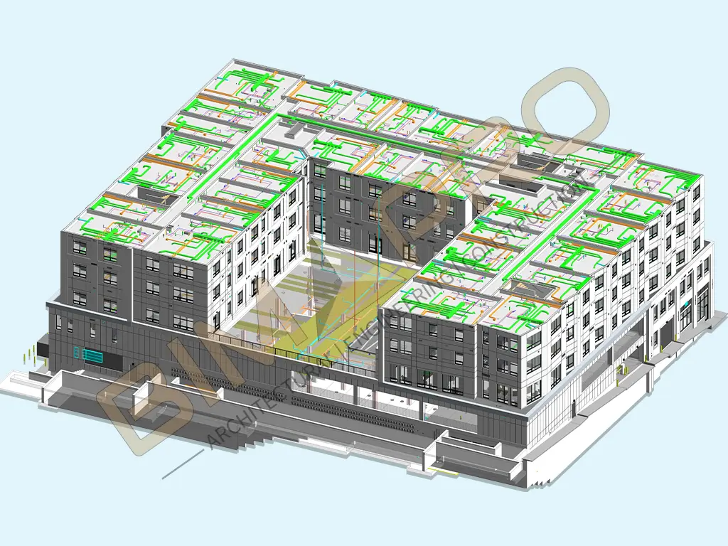 BIM Modeling and coordination services for multi-family residential project in Austin, Texas