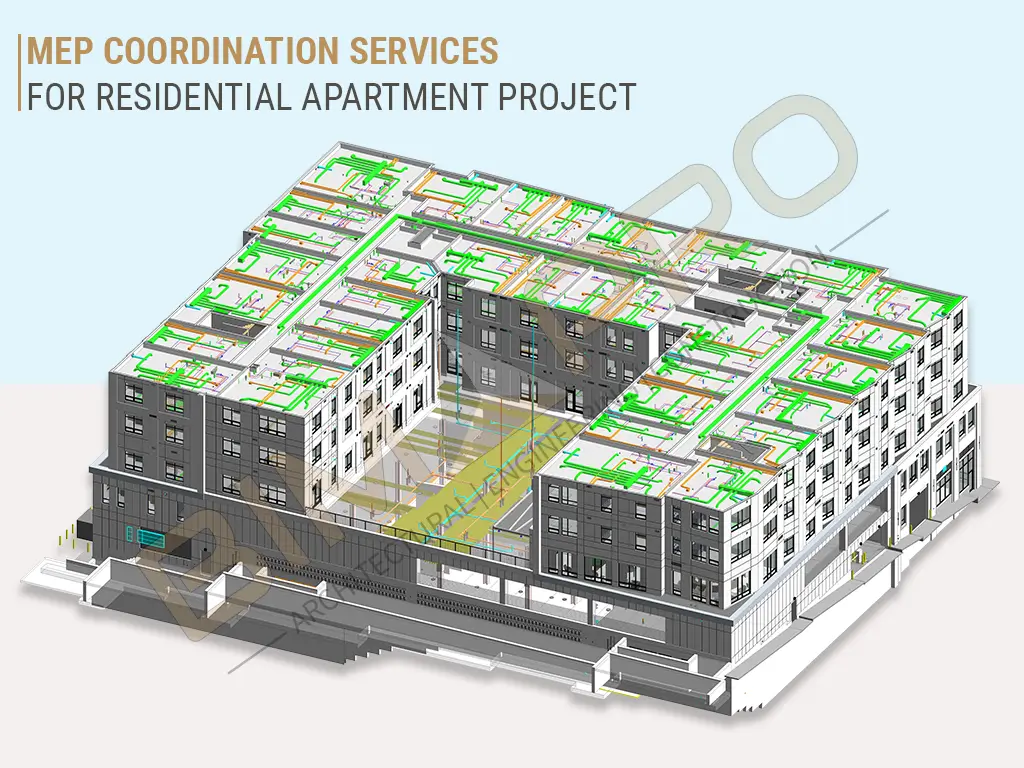 MEP Coordination Services for Residential Apartment Project in USA