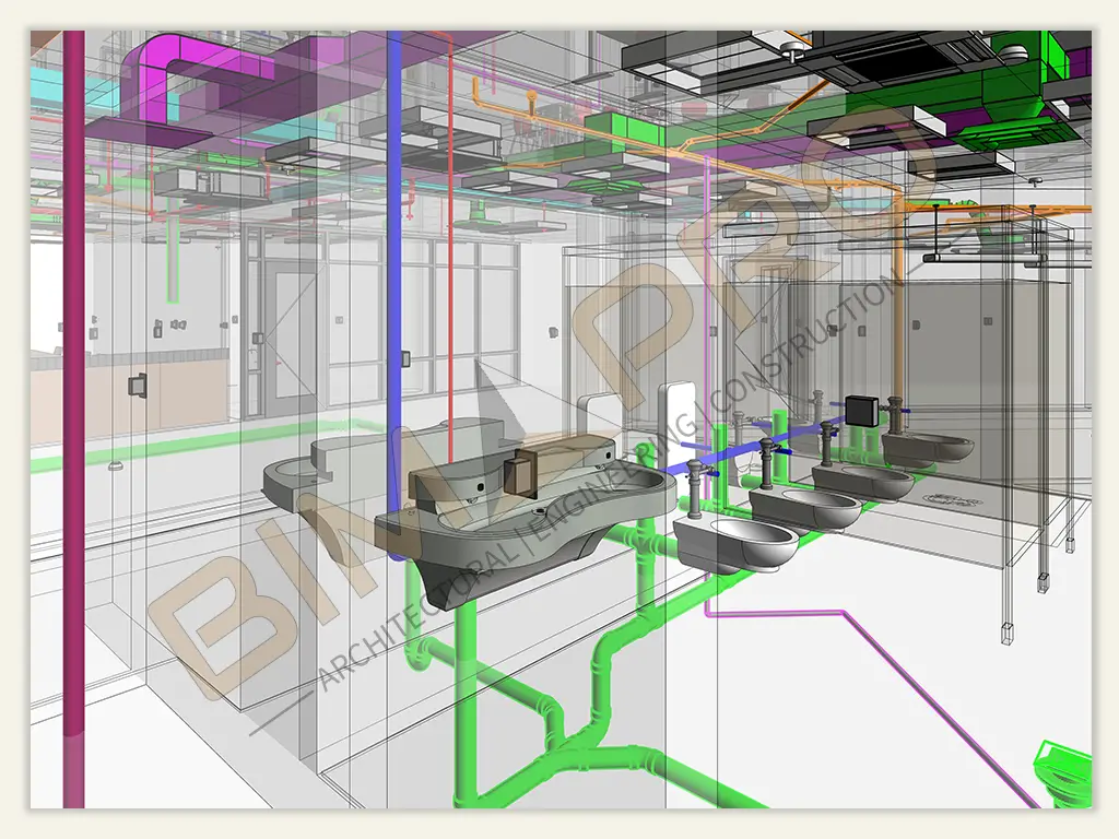 Revit Plumbing modeling services for commercial project in Austin, Texas