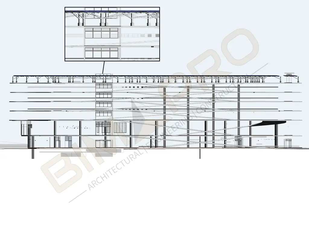 Structural Modeling Services for Parking facility in Boston, MA -BIMPRO LLC USA