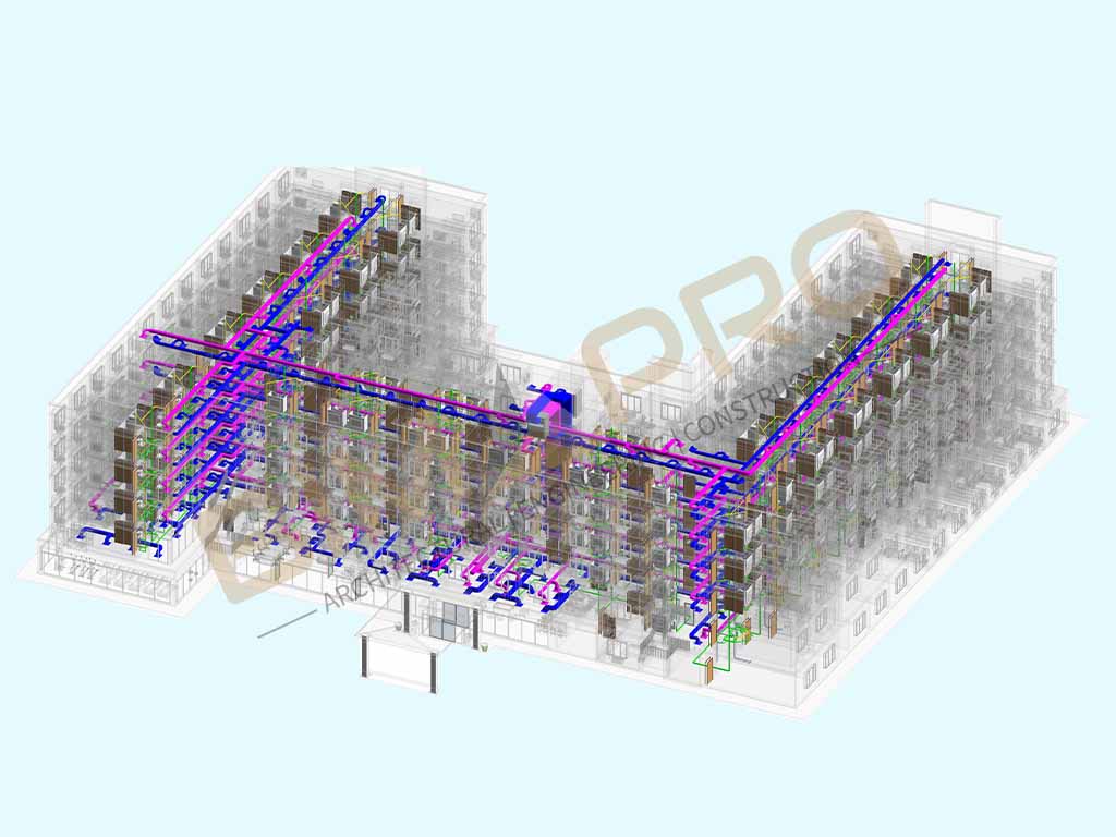 MEP modeling services in hotel project Florida, USA