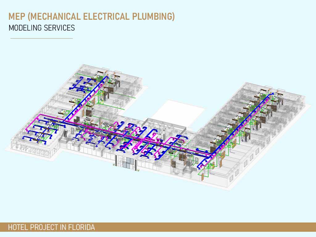 MEP Modeling Services in Hotel Project in Florida
