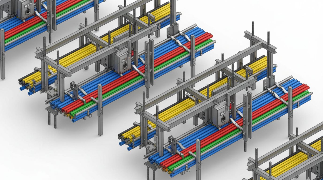 Electrical as-built BIM model showing updated conduit routing and panel locations reflecting actual installed conditions