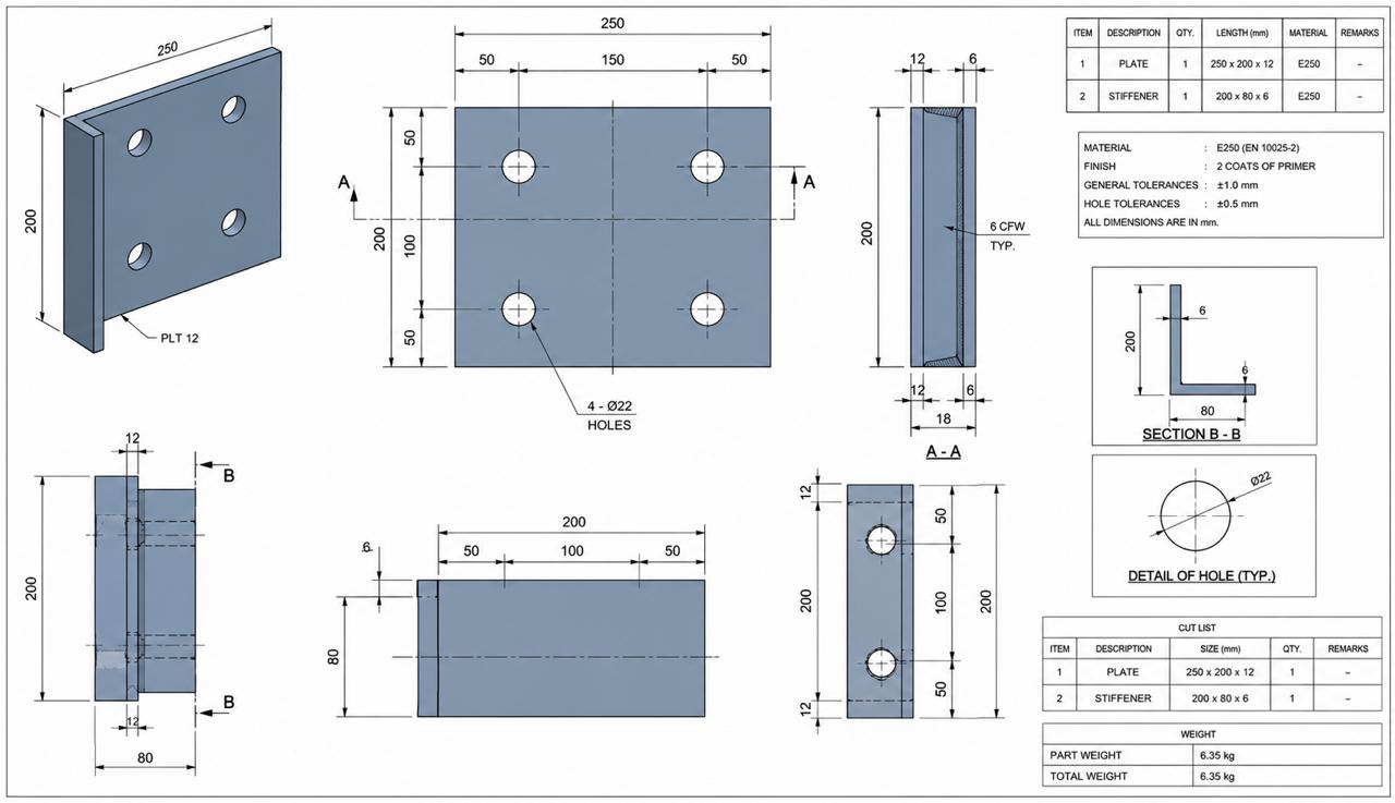 Single Part Drawings Services