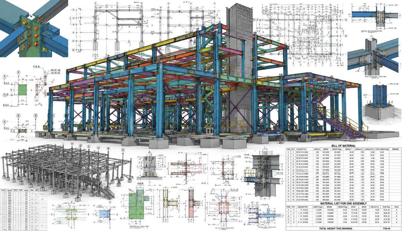 Tekla Structural Shop Drawings Services
